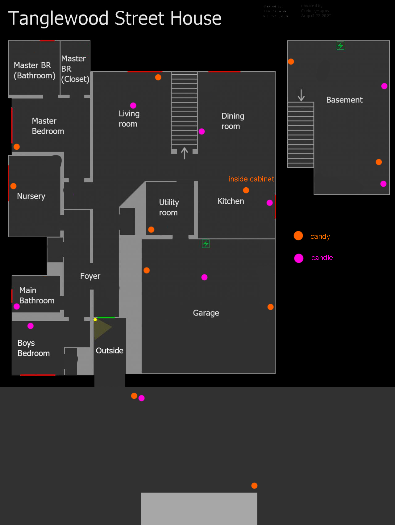 Tanglewood Drive Halloween Map